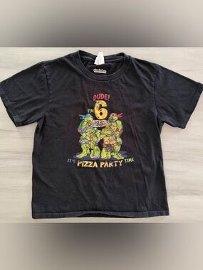 Nickelodeon Black Ninja Turtles Graphic Tee Kids Small. Ninja Turtles Birthday